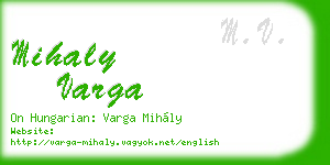 mihaly varga business card